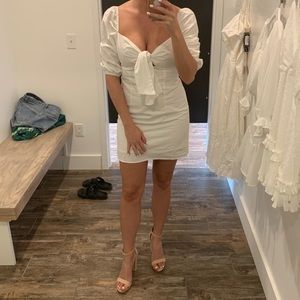 White mini dress